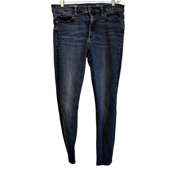 GAP Resolution True Skinny Mid-Rise Dark Wash Jeans - Picture 1 of 6